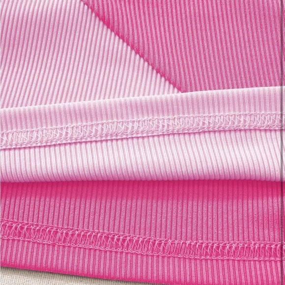 Pink color block dress - Picture 4 of 7